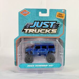 Jada Just Trucks 2003 Hummer H2 Lifted 4x4 Diecast Truck 1:64 Blue Metallic NIB
